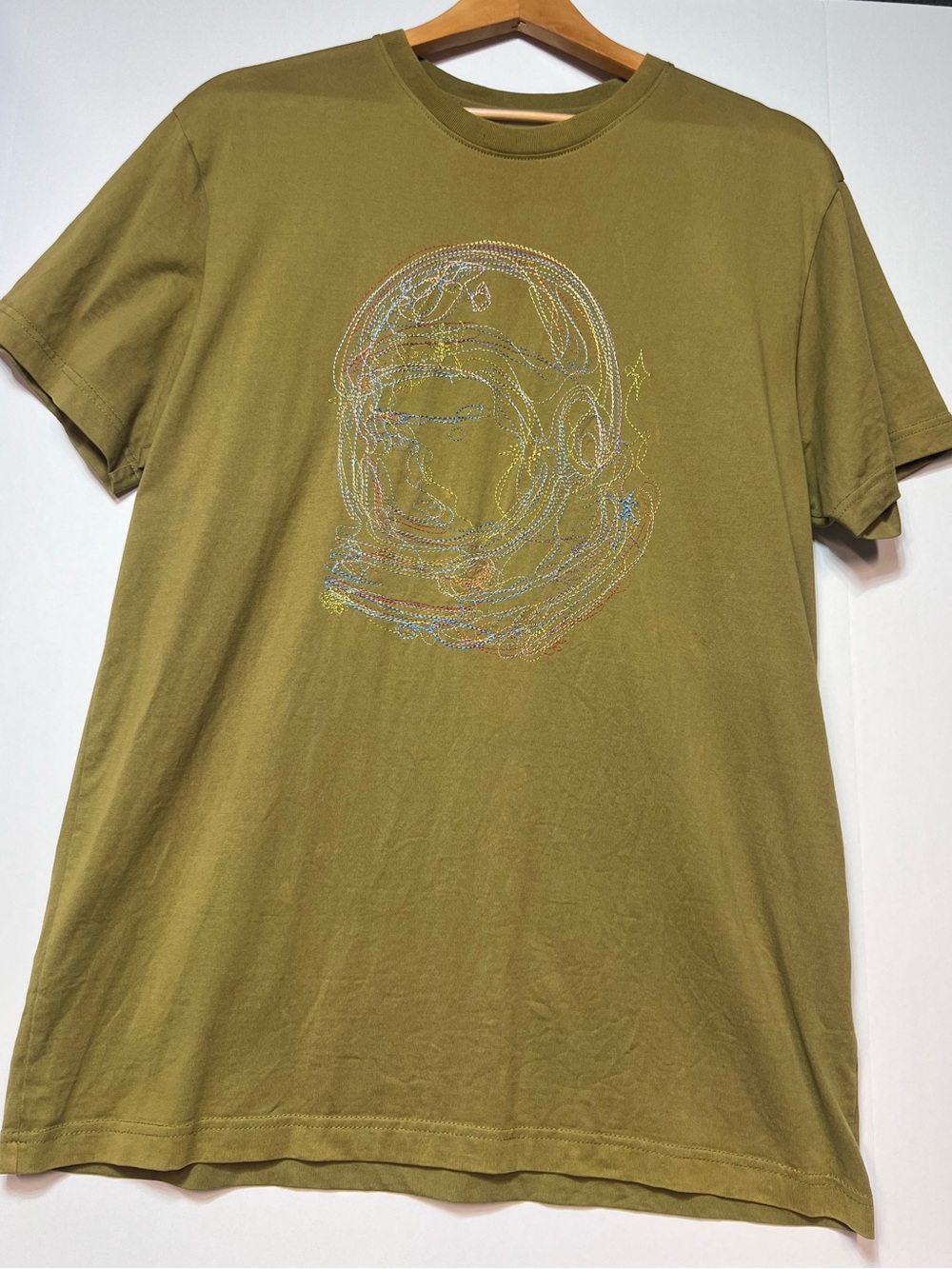 BBC BB Scribble SS Knit Olive Drab Mens Size L